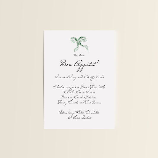 Elegant Bow Wedding Stationery Set
