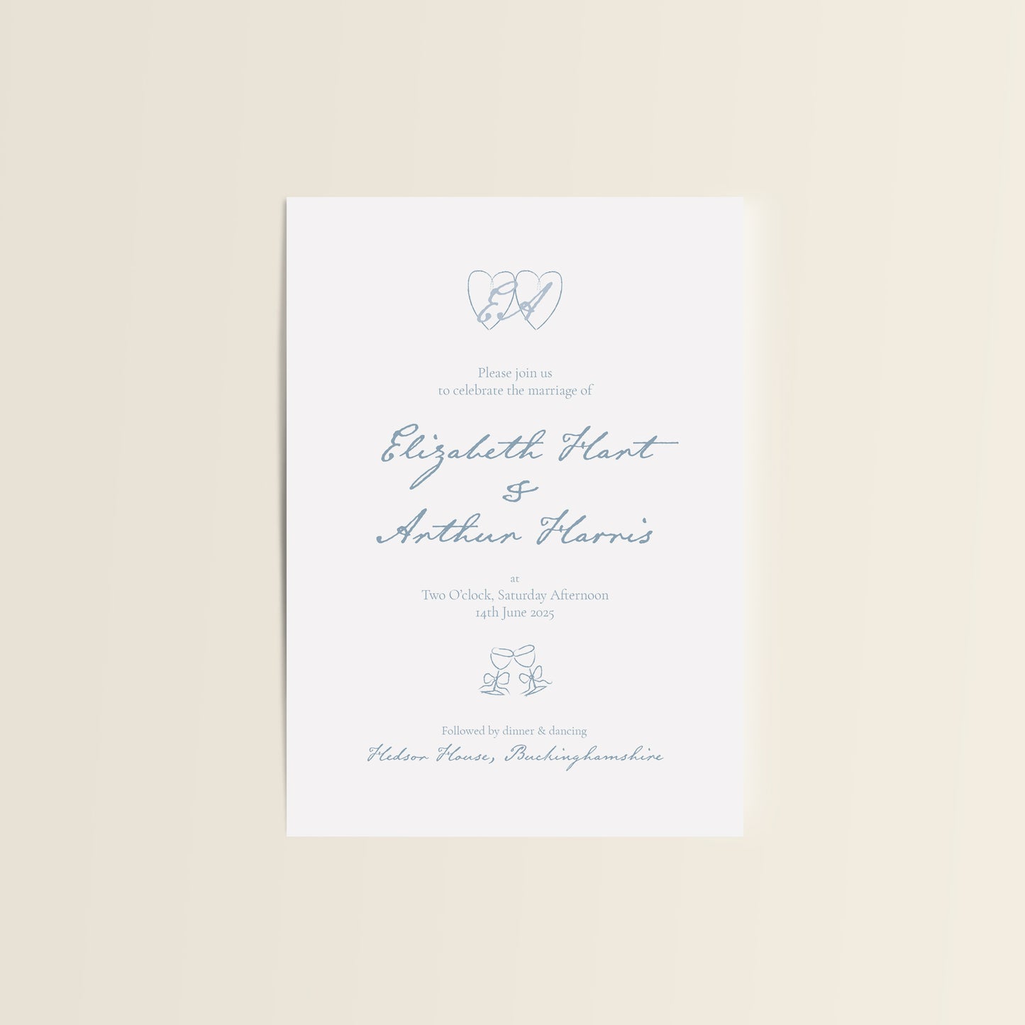 Something Blue Wedding Stationery Set