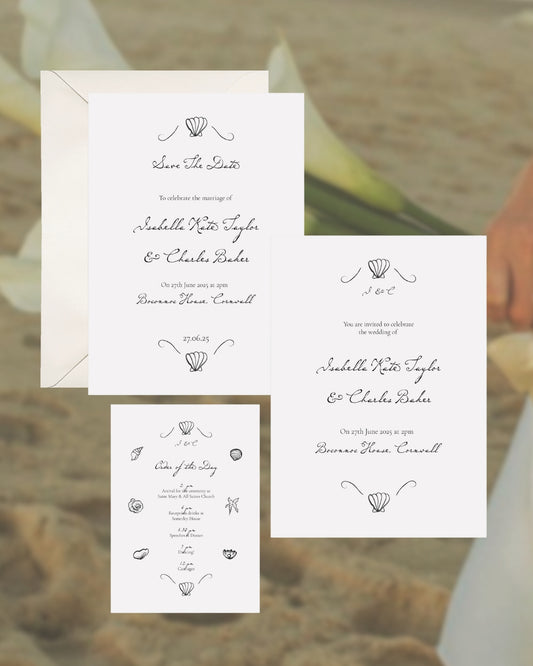 Classic Coastal Wedding Stationery Set